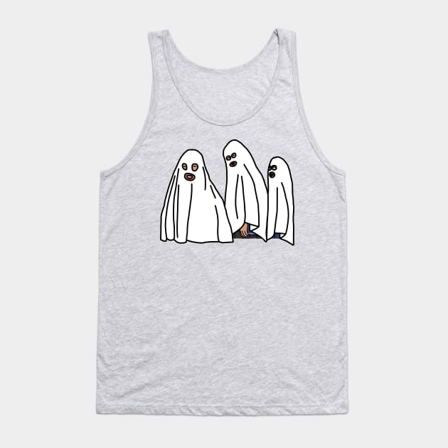 Boo Sheet Halloween Distracted Boyfriend Meme Ghosts Tank Top by ellenhenryart